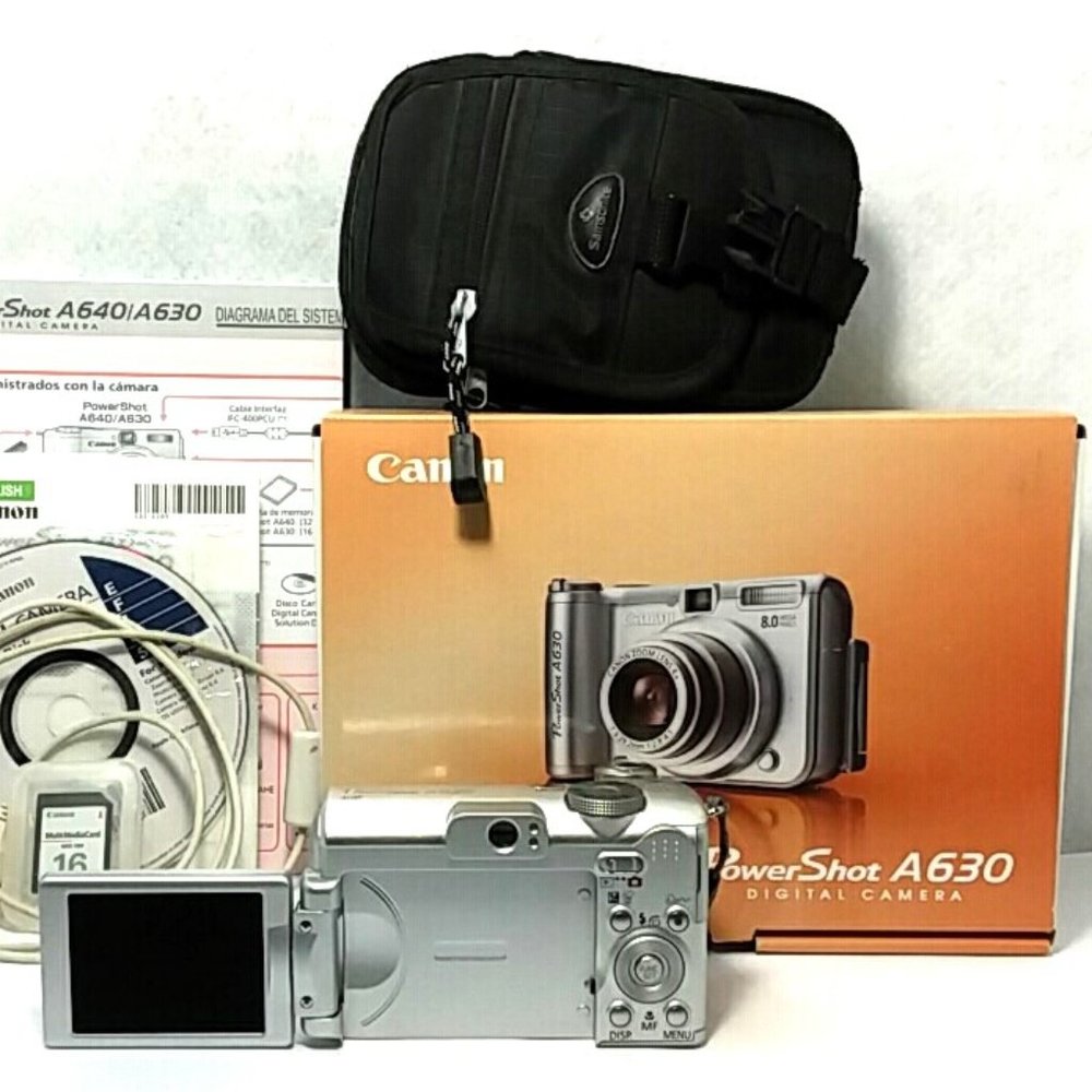 Canon Powershot A630 Digital Camera with carrying case, box and manuals
